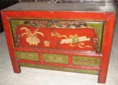 Antique wooden Mongolia cabinet
