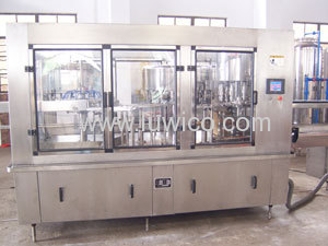 3-in-1 rinser filler capper monobloc juice tea hot filling bottling machine