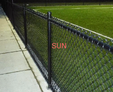 black chain link fence