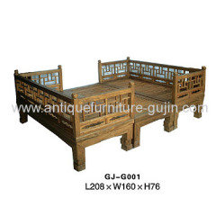 Chinese antique wooden bed