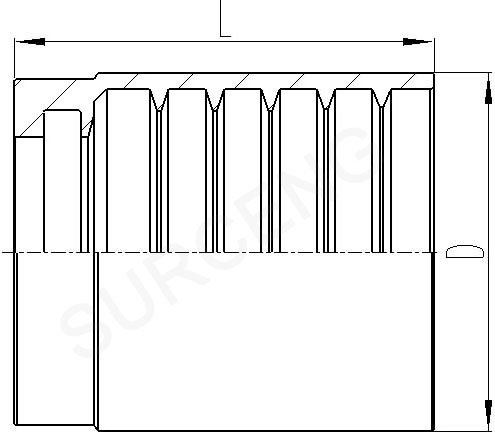 No-Skive Ferrule for SAE 100R1AT/EN 853 1SN Hose