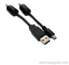 USB 2.0 cable with ferrite core