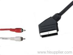 21 pin scart to 2 RCA Plug Cable