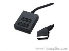 21 pin 2 way scart splitter