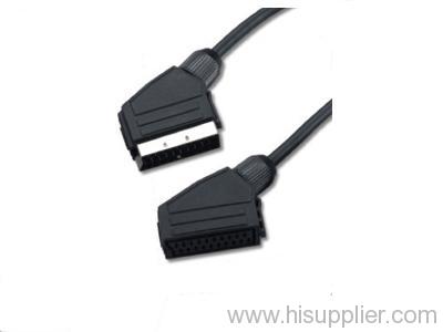 Scart Plug to Scart  socket 21 Pin cable