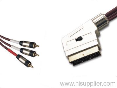 21 pin scart plug cable