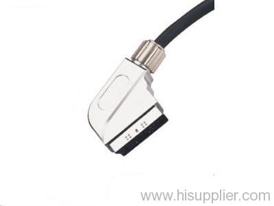 21 Pin Scart Plug to Scart Plug Cable ( Metal Assembled)