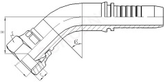 45° Metric Female Multiseal