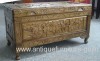 antique reproduction carving trunk