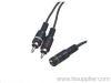 3.5 Stereo Socket to 2 RCA Plug Cable