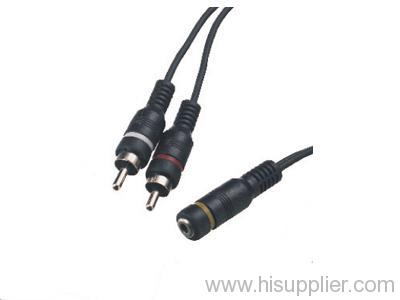 Stereo Socket to 2 RCA Plug Cable