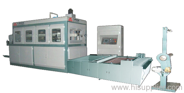 cup thermoforming and stacking machine
