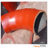 Abrasion resistant ceramic lined pipe and elbow