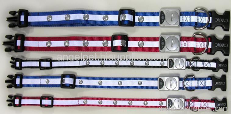 reflective and flashing pet collars