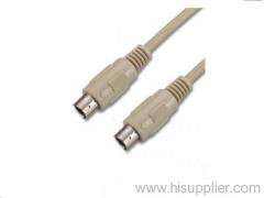 S-Video Cable (Mini DIN 6 Plug to 6 Pin Plug)