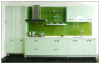 Green Lacquered Kitchen Cabinet