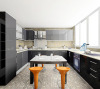 Black Lacquered Kitchen Cabinet