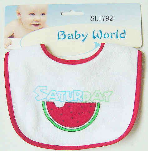 embroidered infant bib