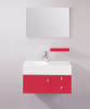 Red Bathroom Vanity Cabinet