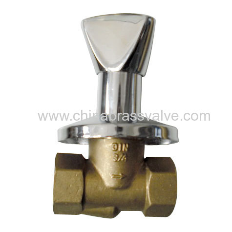 Brass built in wall stop valve
