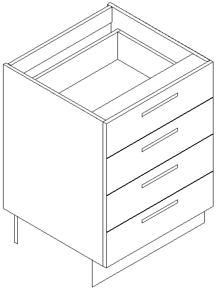 4 Drawers Cabinet