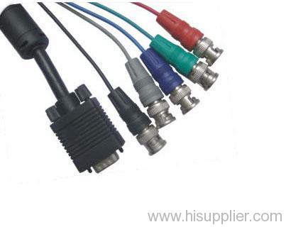 hd15 pin male to 5 BNC male cable