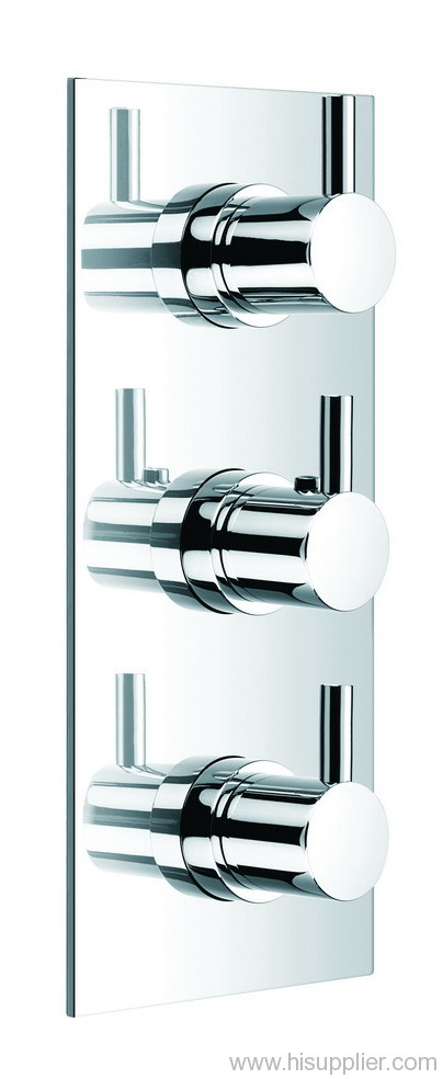 Wall thermostatic shower mixer diverter