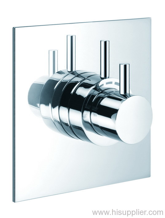 Wall thermostatic shower mixer with diverters