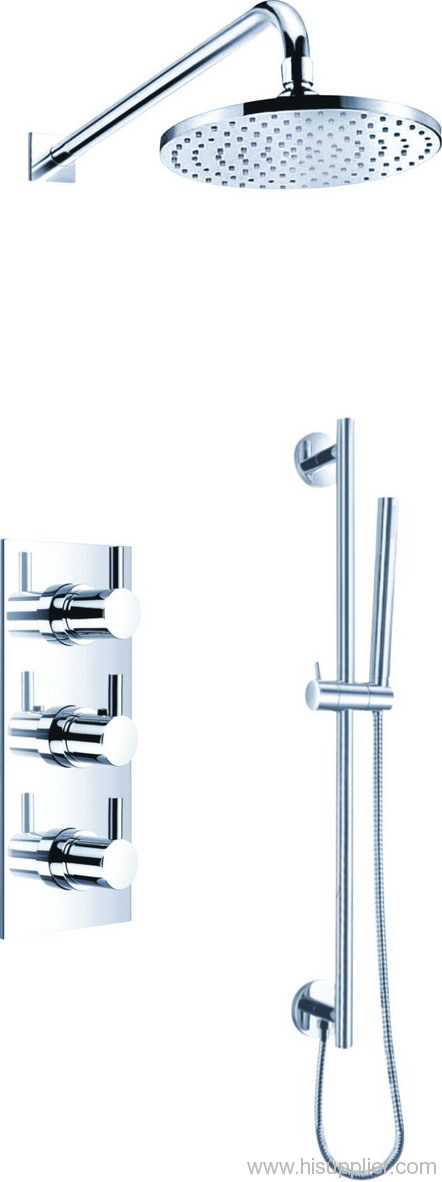 Brass hand Wall thermostatic concealed shower mixer