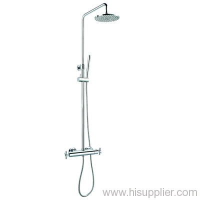 Thermostatic shower mixer with rain shower