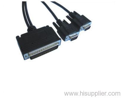 Multimedia Cable(DB78 Pin to 2* DB9 Pin Male Cable)