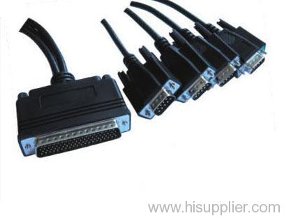 Multimedia Cable(DB78 Male  Pin to 4*DB9 Pin Male Cable)