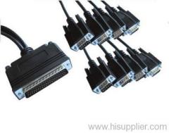 Multimedia Cable(DB78 Pin Male to 8* DB9 Pin Male Cable )