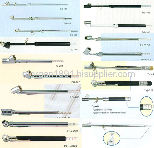 pencil style tire pressure gauge,digital type gauges,dial tyre gauge,tire tread depth gauge,auto car safety service tool