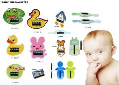 Stick-on thermometer strip