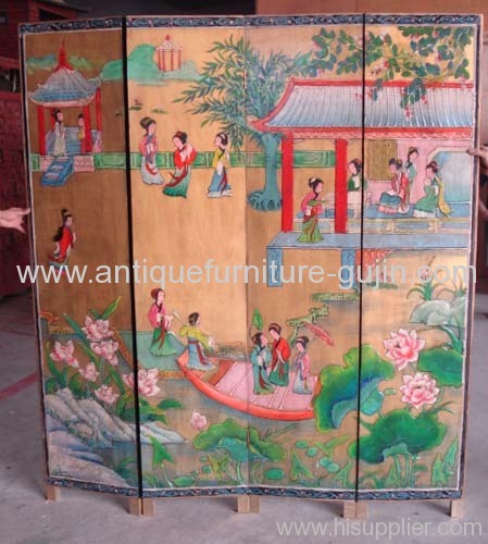 Antique oriental screen