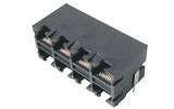 RJ45  stacked 2x4 port modular jack