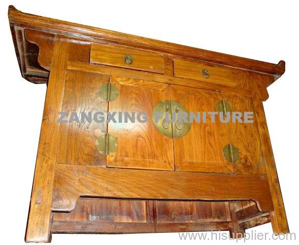 antique hardwood cabinet