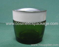 cosmetics glass cream jar