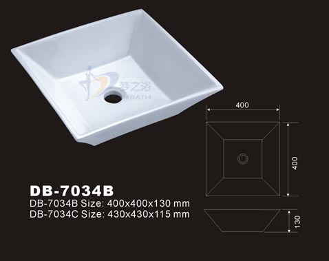 Square Ceramic Sink,Square Bath Sink,Square Vessel Sink,Square Bathroom Sink,Porcelain Basin,Porcelain Washbasin