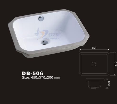 Under mount Sink,Rectangular Undermount Sink,Undermounted Lavatory,Porcelain Undercounter Washbasin