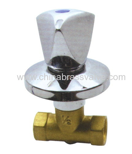 Brass built in wall stop valve