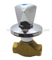 Brass built in wall stop valve