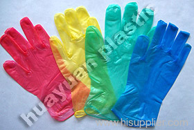 disposable Vinyl Colored Glove