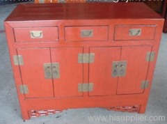 Chinese antique red sideboard