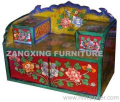 Tibetan wooden jewelry box