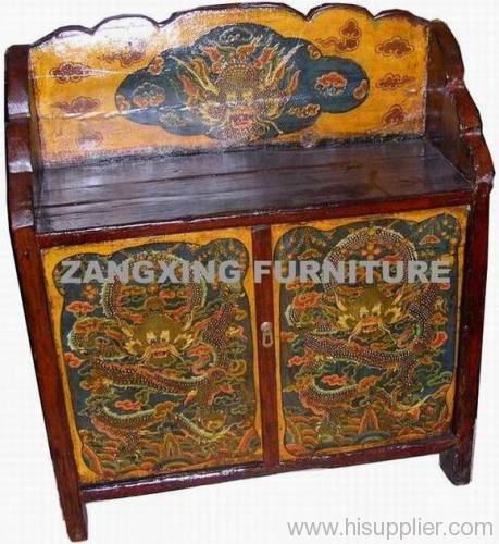antique tibetan dragon cabinet