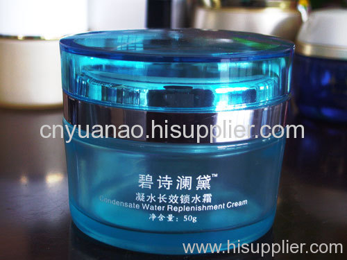 oval	glass	cosmetics	jar	black