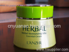 oval	glass	lotion	jar	green