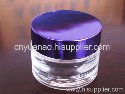 oval glass cream jar